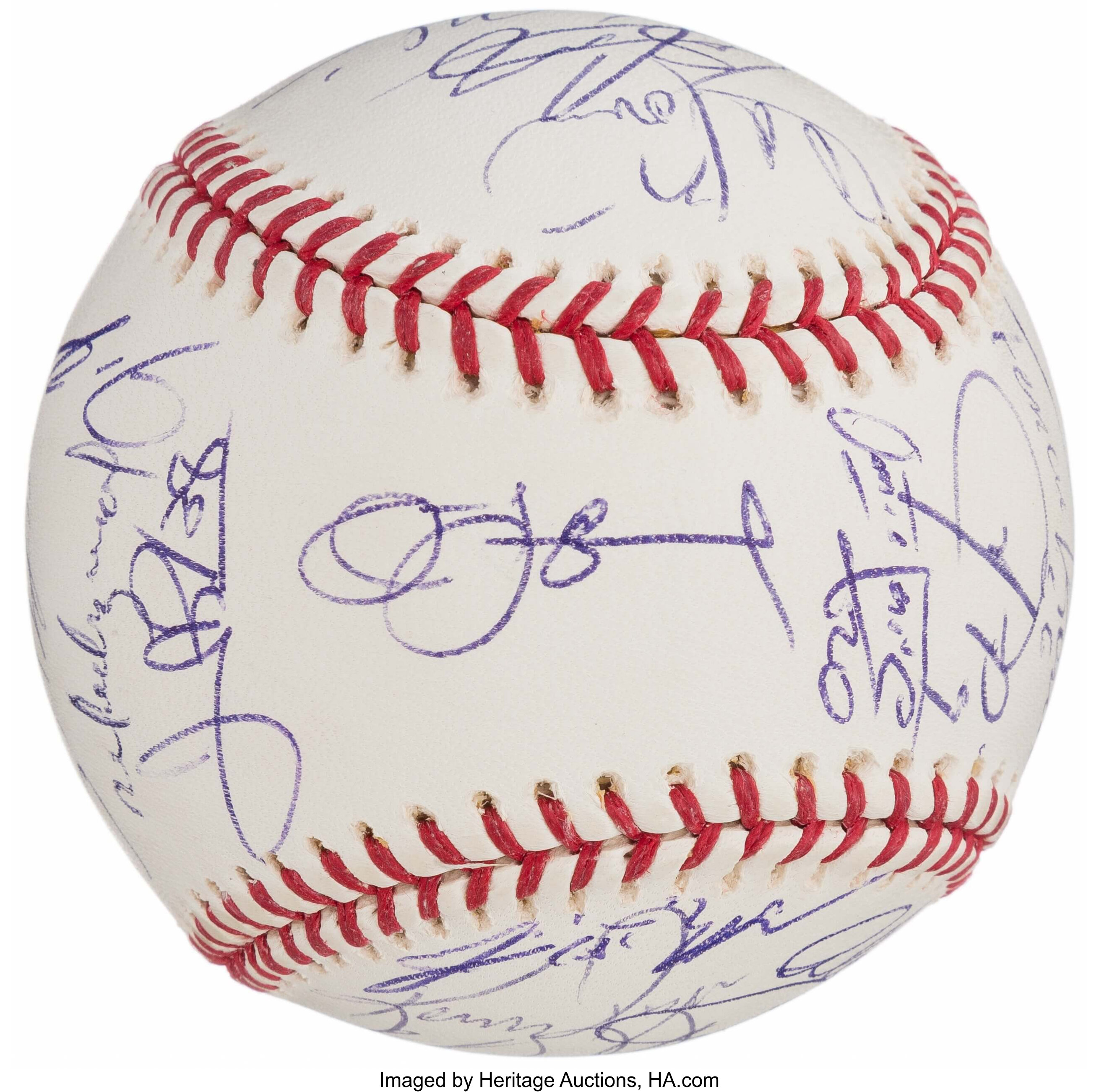 1976 CHICAGO WHITE SOX AMERCIAN LEAGUE TEAM SIGNED BASEBALL - 8 SIGNATURES