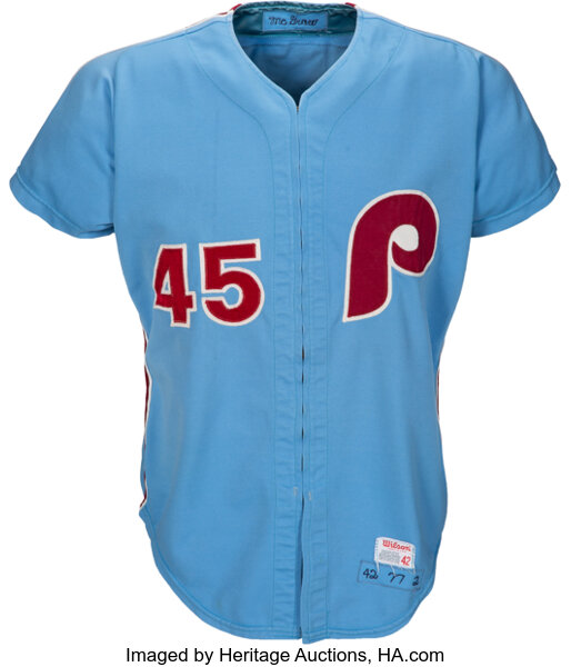 M & N Auth. 1976 Tug McGraw #45 Philadelphia Phillies Rd Jersey - Venom  Collectibles