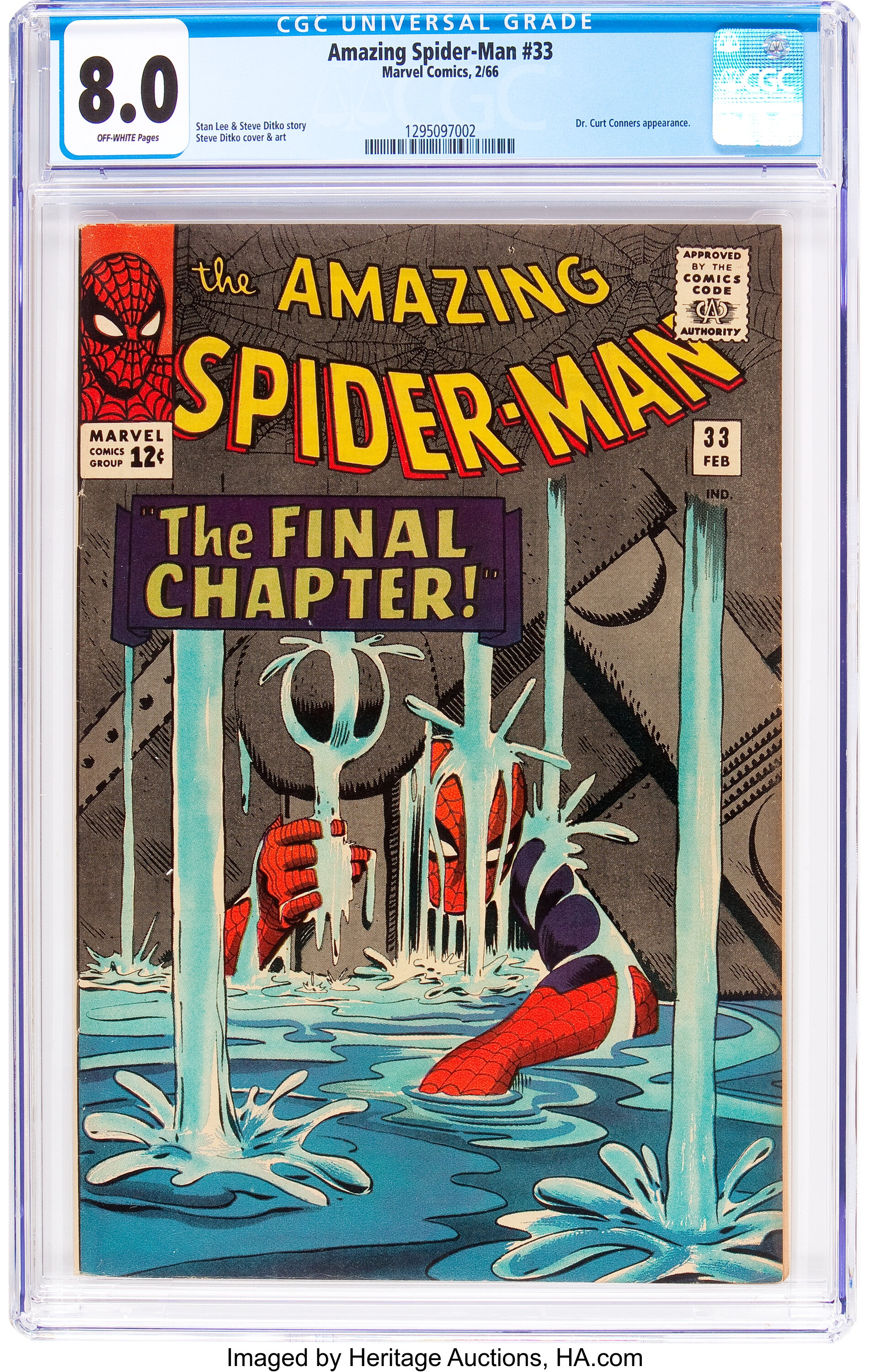 The Amazing Spider-man #33 (marvel, 1966) Cgc Vf 8.0 Off-white 