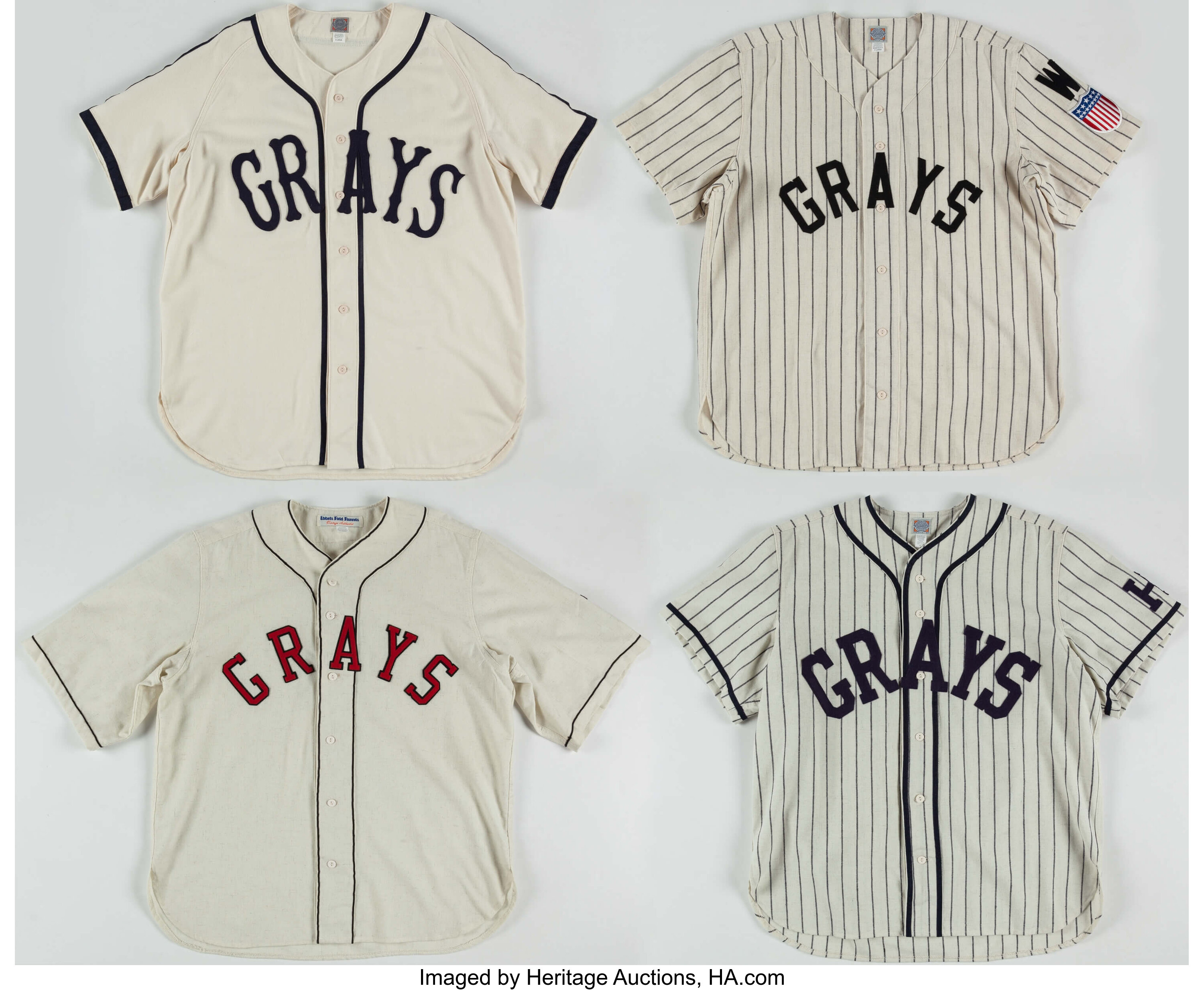 Vintage Negro League Homestead Grays Pinstripe Embroider JERSEY