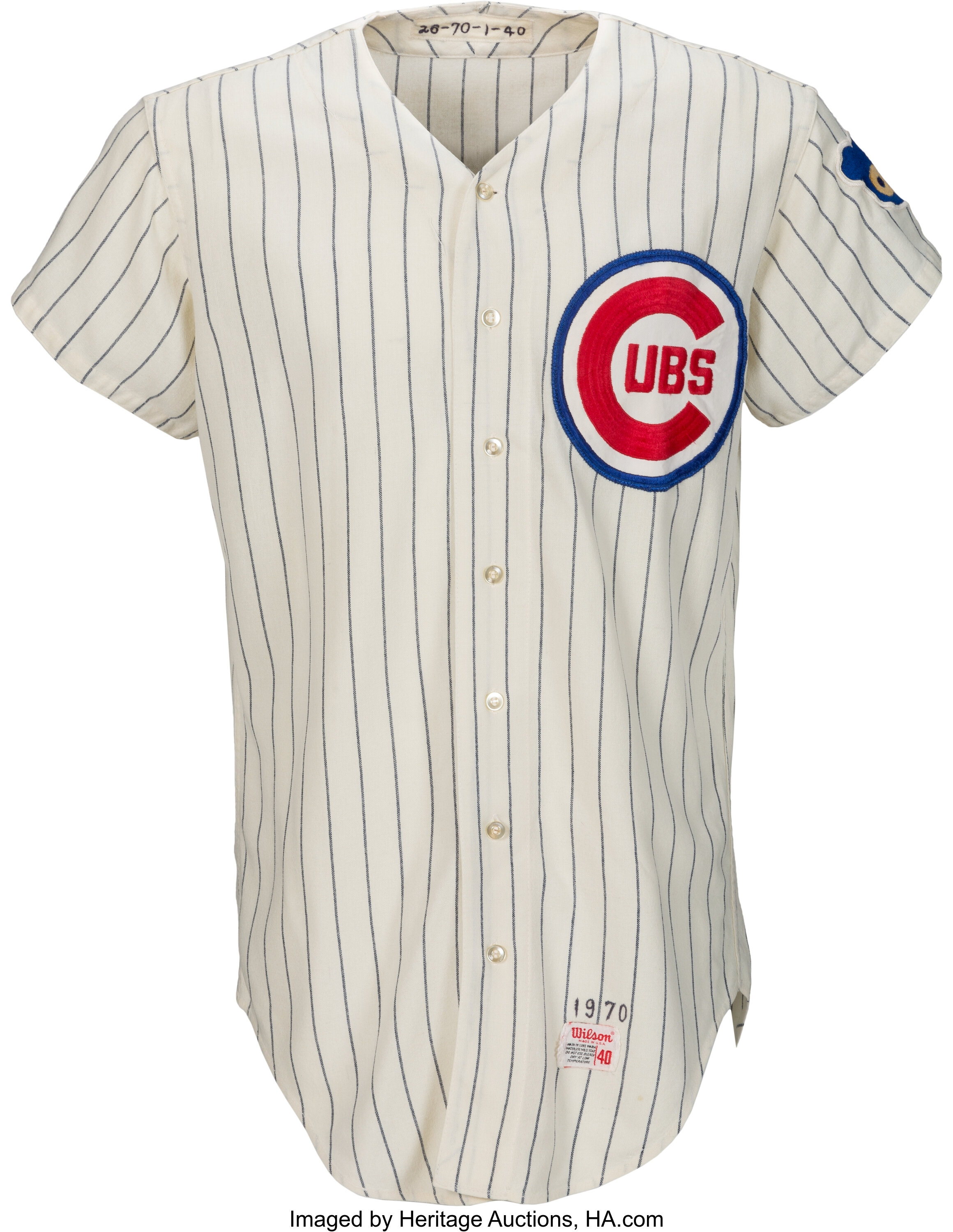 1970 Billy Williams Game Worn Chicago Cubs Jersey, MEARS A9