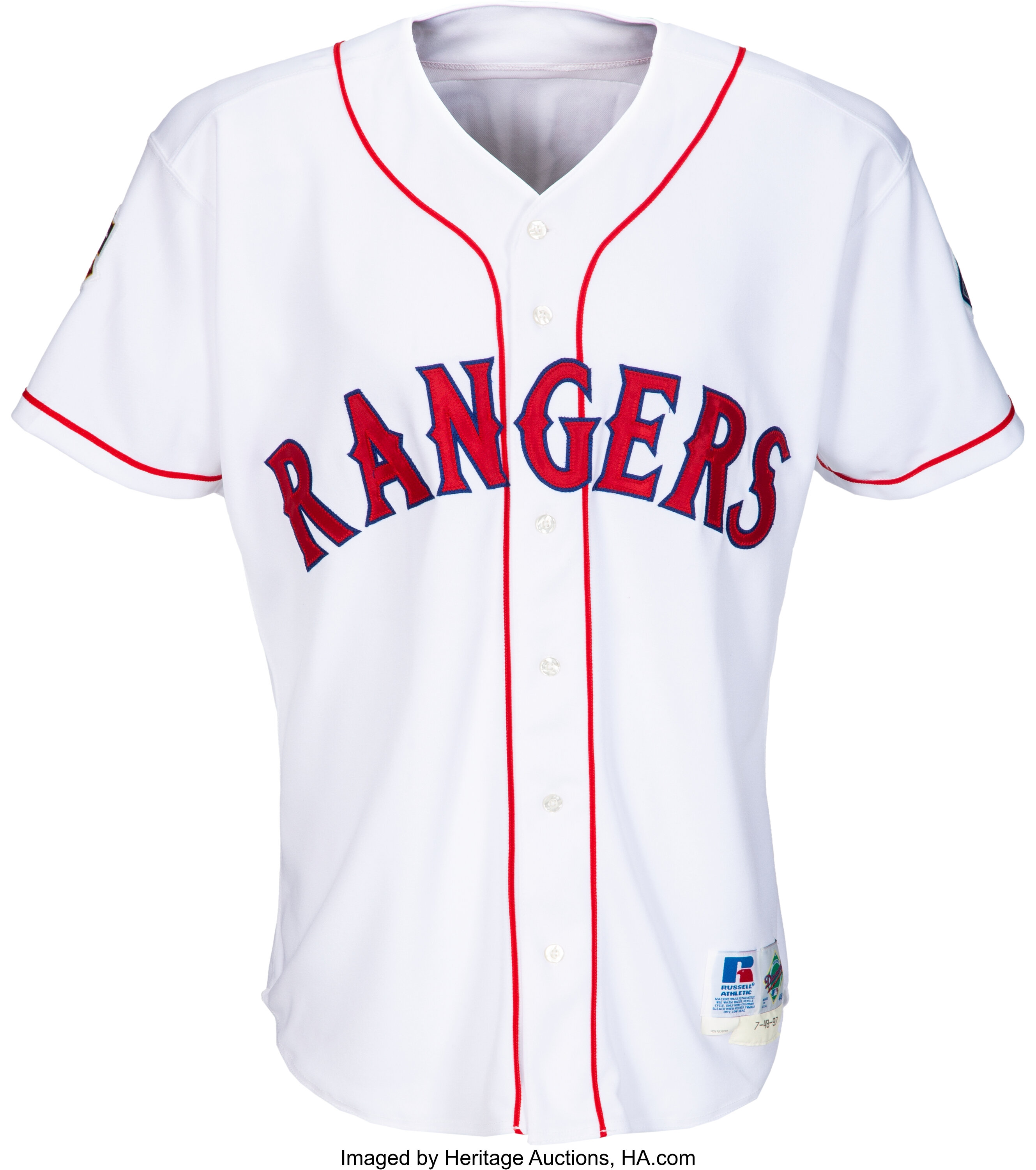 Signed Texas Rangers 7 Ivan Pudge Rodriguez Jersey 