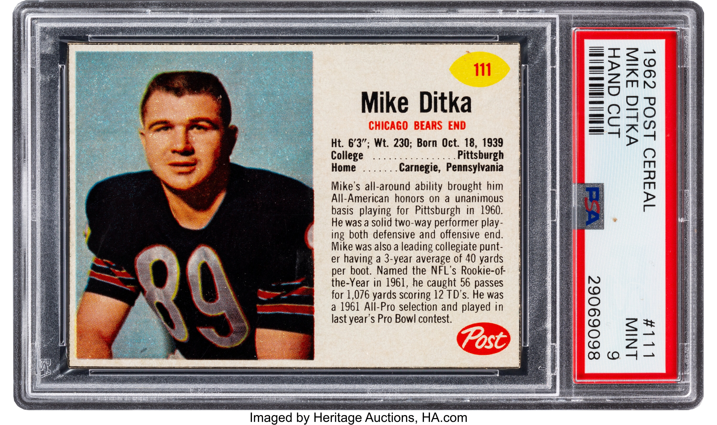 Sold At Auction: Mike Ditka's Chicago Bears Jersey And