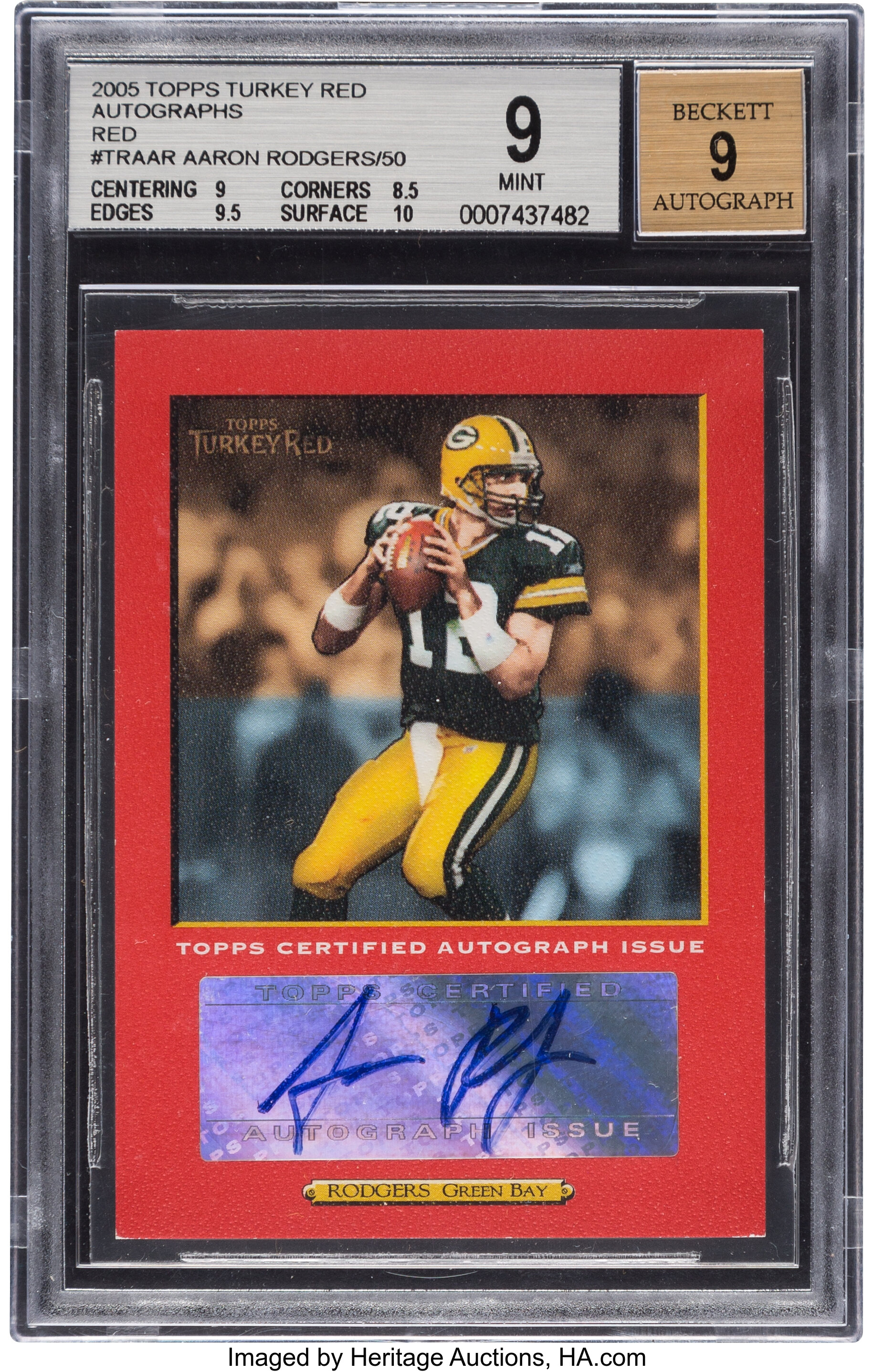 2005 Topps Turkey Red Aaron Rodgers Rookie Autographs Red Numbered Lot 50812 Heritage Auctions