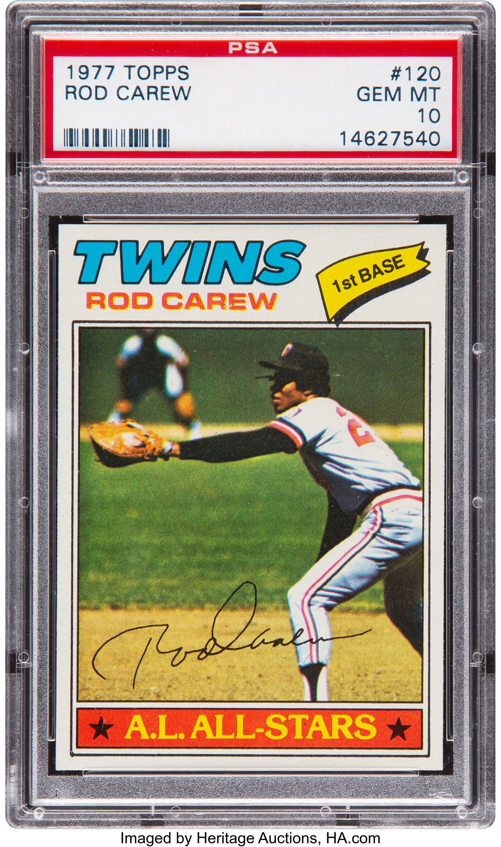 1977 Topps Rod Carew #120 PSA Gem Mint 10. Baseball Cards