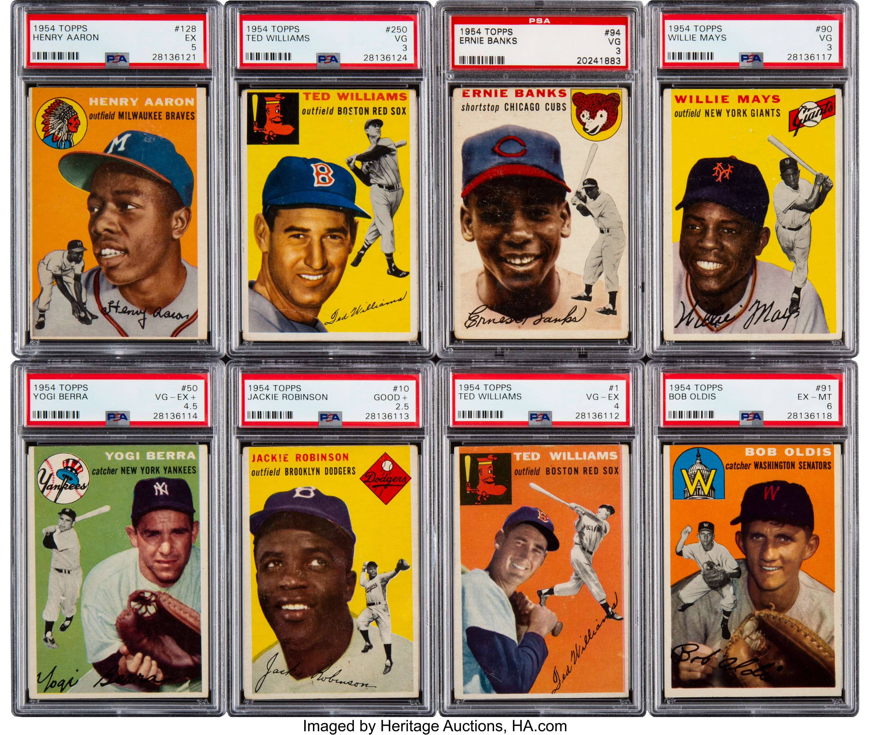 1954 Topps Baseball Complete Set (250). ... Baseball Cards Sets | Lot ...