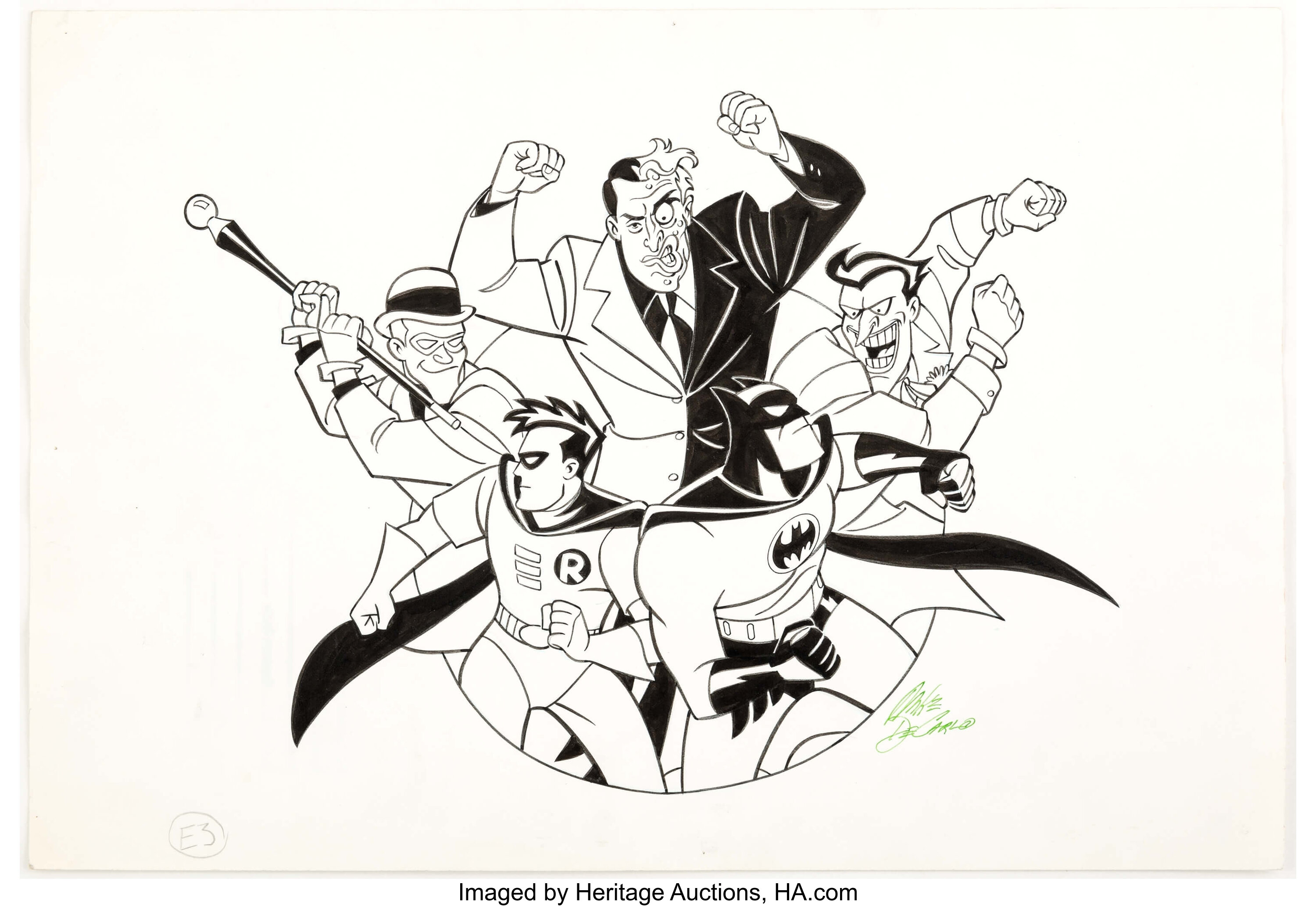 batman animated series drawings