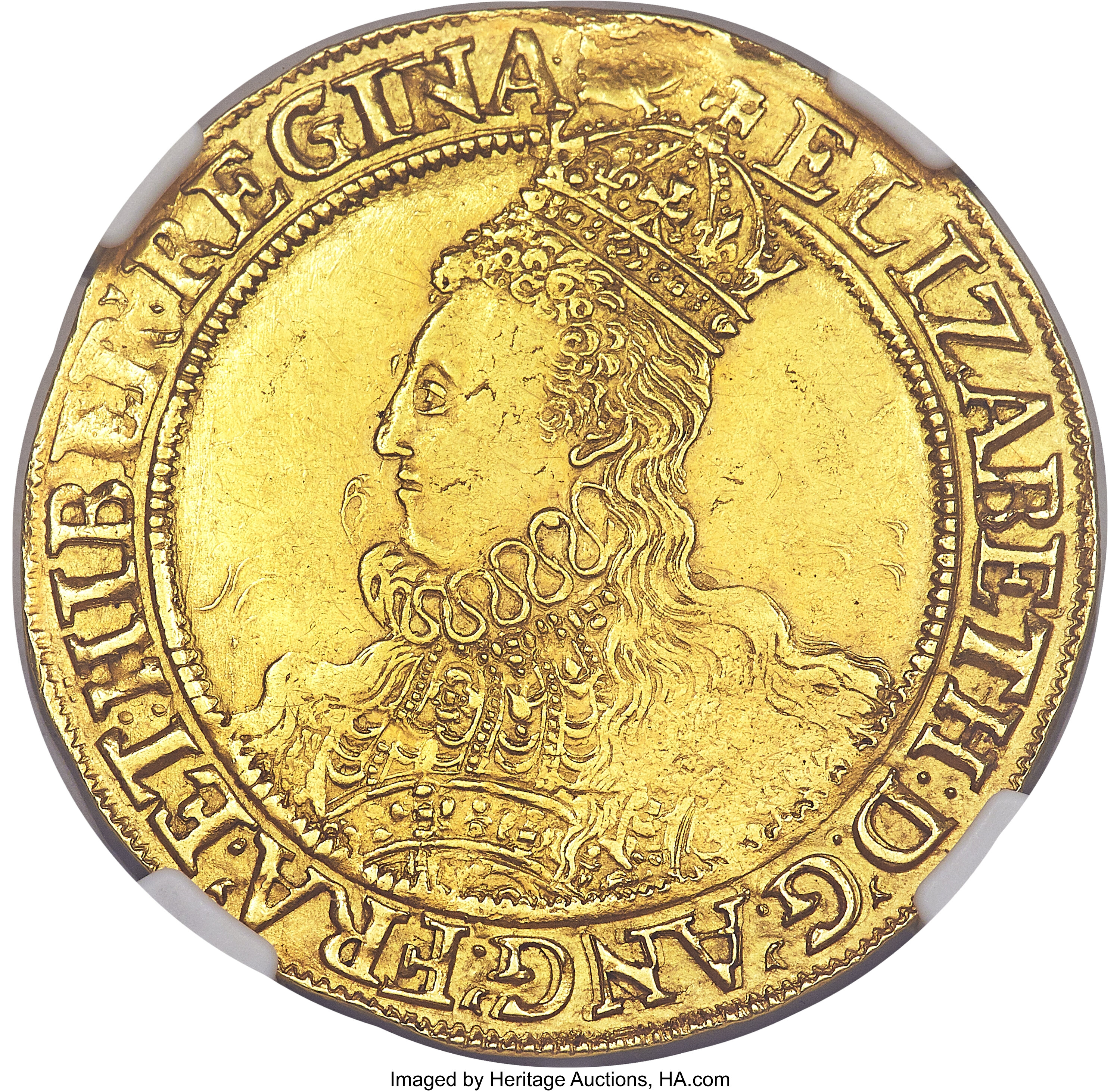 Great Britain: Elizabeth I (1558-1603) gold Pound ND (1595-98