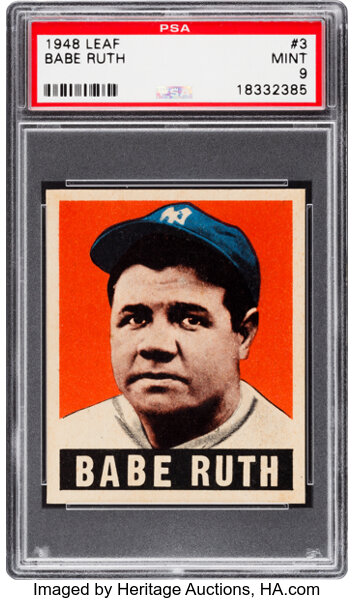 Babe Ruth, New York, American League, Baseball card (W553)