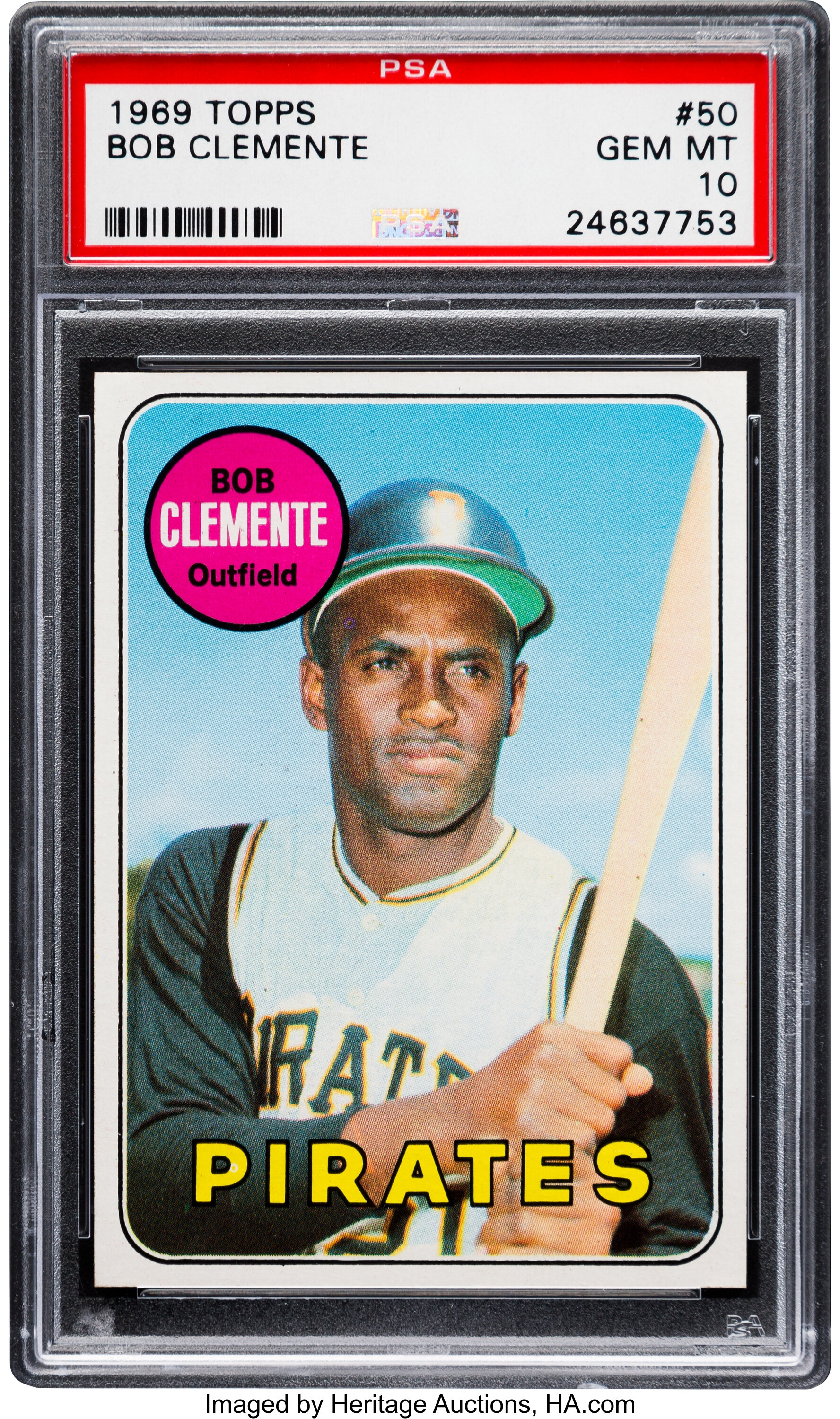 1968 Topps #150 Roberto Clemente Bob Clemente PSA 3 Graded Baseball Card