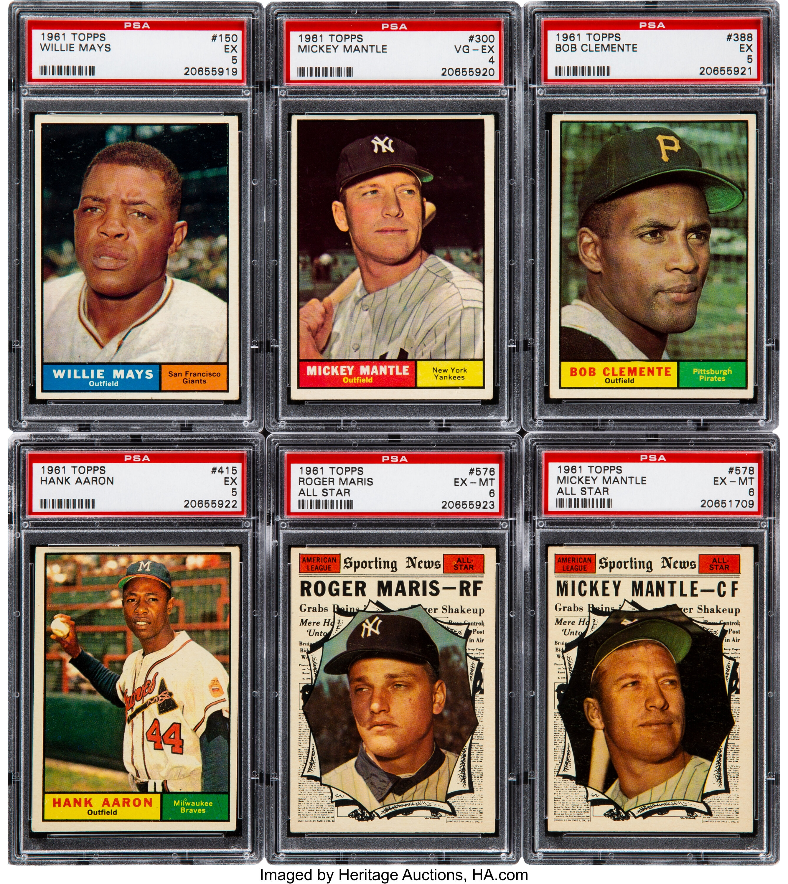 1961 Topps Ron Santo #35 PSA Gem Mint 10. Baseball Cards Singles, Lot  #52060