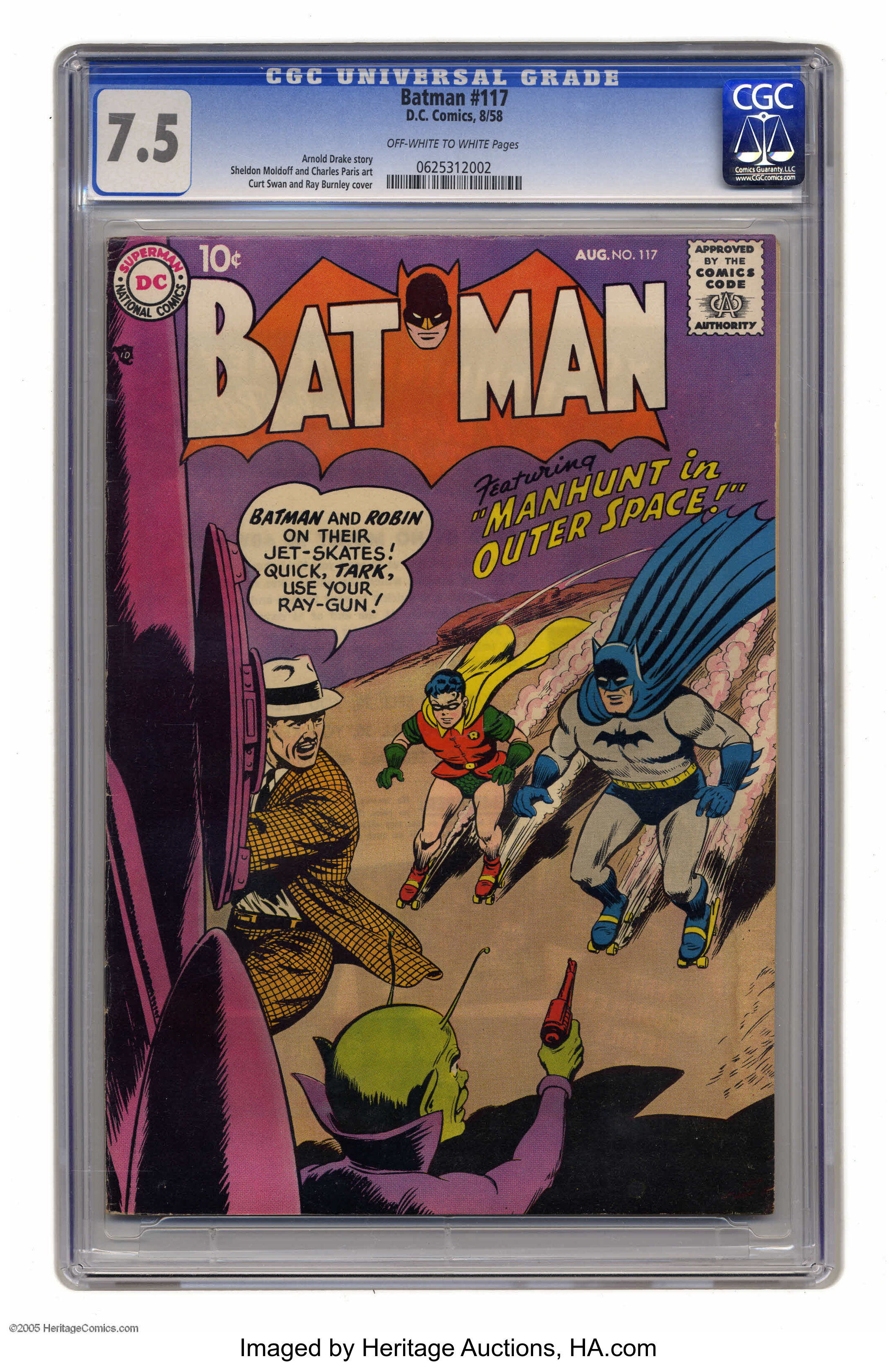 Batman #117 (DC, 1958) CGC VF Off-white to white pages. Curt | Lot  #1091 | Heritage Auctions