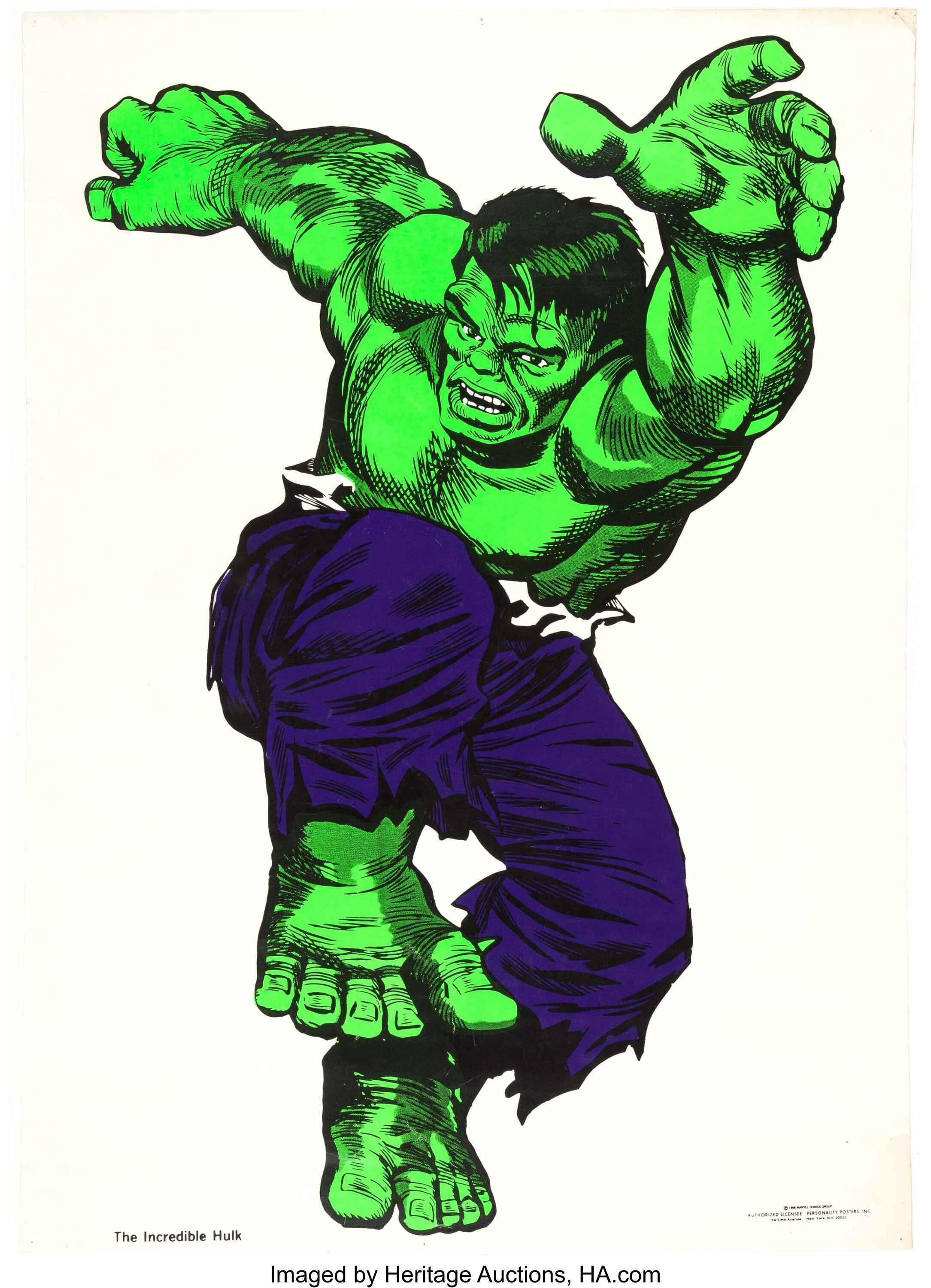 Incredible Hulk Silkscreen Poster (Marvel/Personality Poster, | Lot #13795  | Heritage Auctions