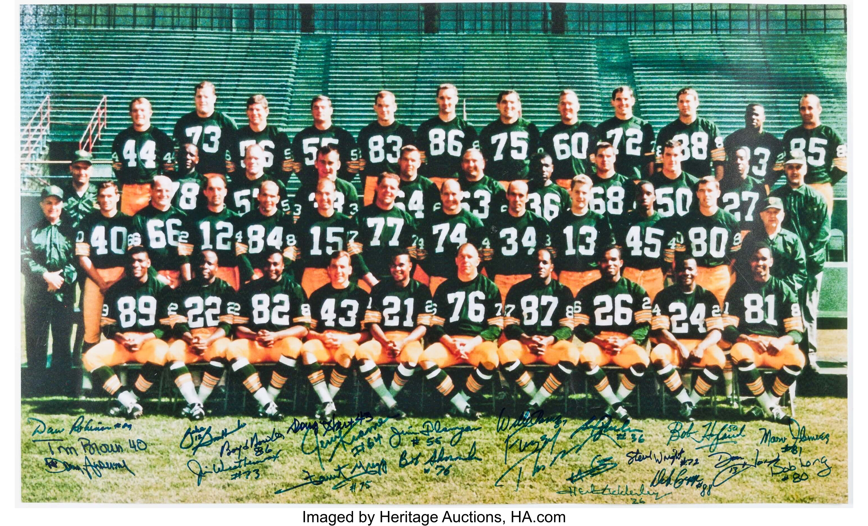 1967 Green Bay Packers - Super Bowl II Champions - Team Signed, Lot #43147