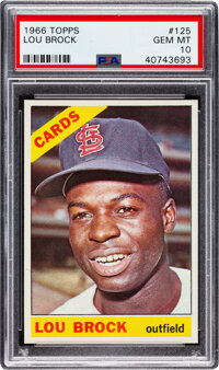 Lou Brock Signed St. Louis White Custom Double-Suede Framed baseball J — RSA