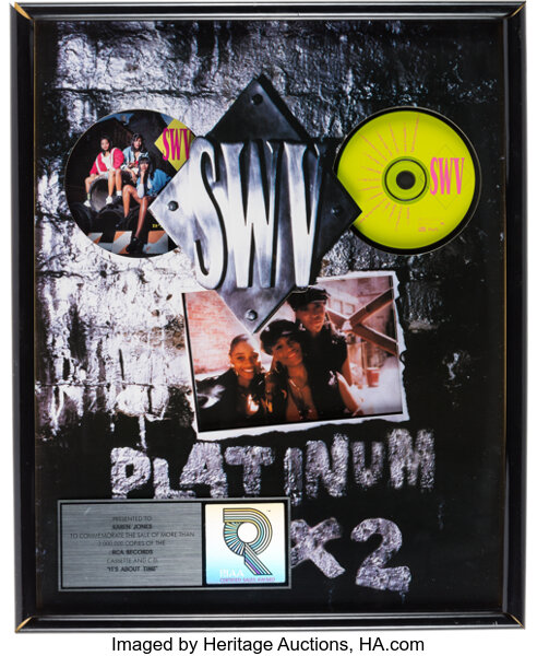 SWV It's About Time RIAA Double Platinum Sales Award (RCA 66074-2