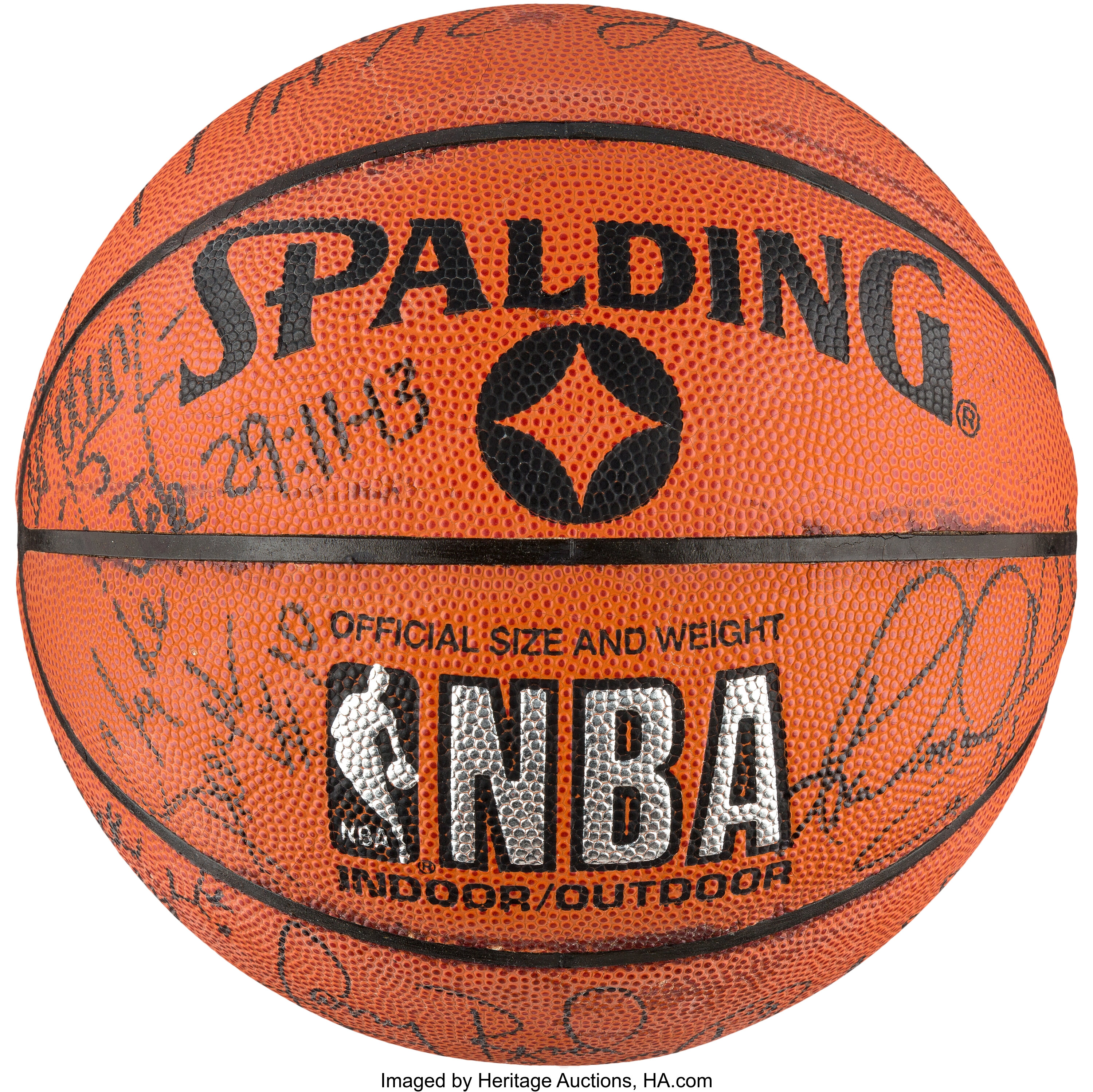 1992 dream team signed sales basketball