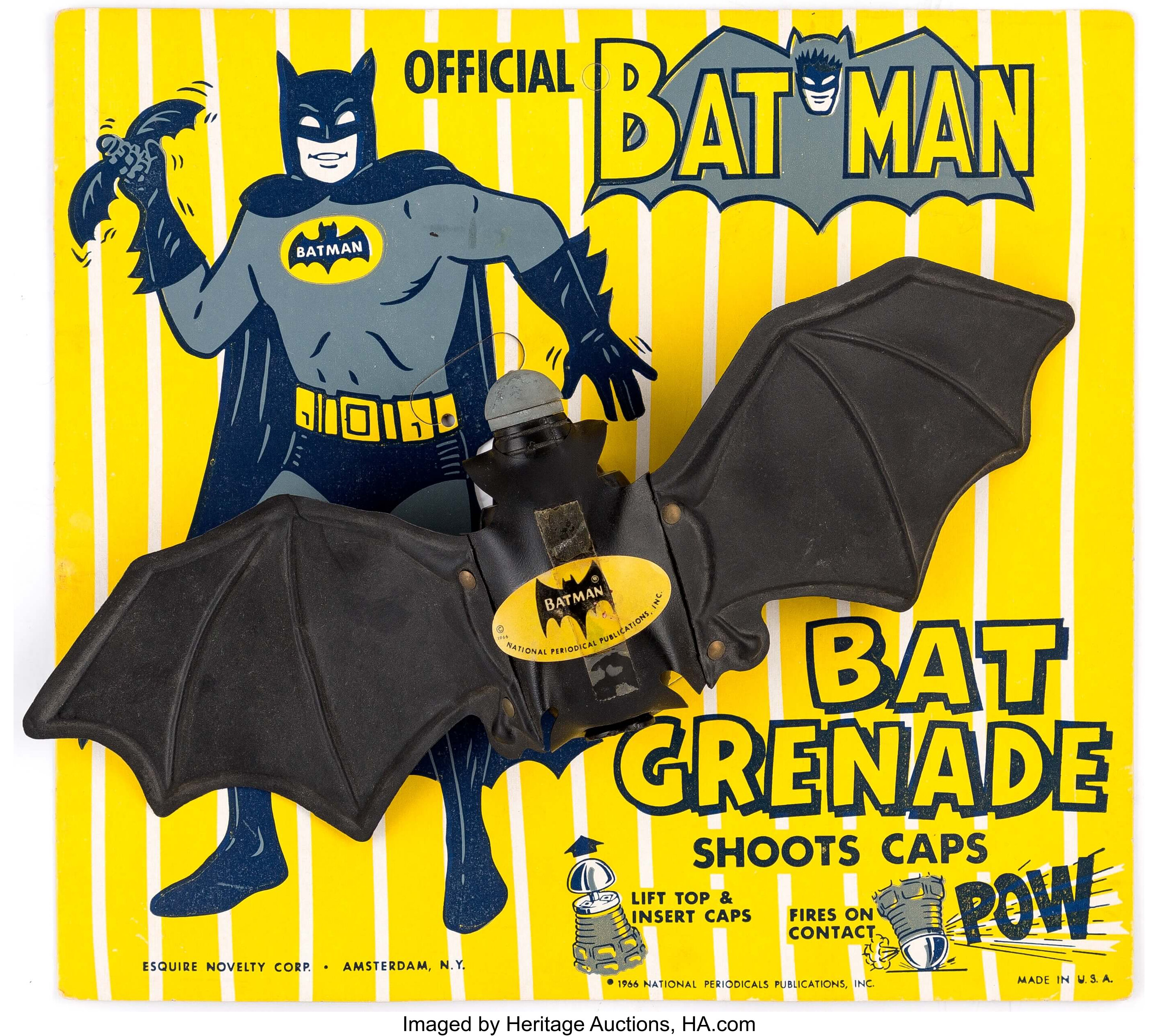 Batman Bat Grenade With Original Card (Esquire Novelty Corp., | Lot ...