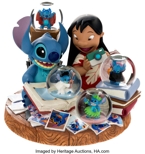 Lilo and Stitch Photo Album Limited Edition Snow Globe Statue, Lot  #14853