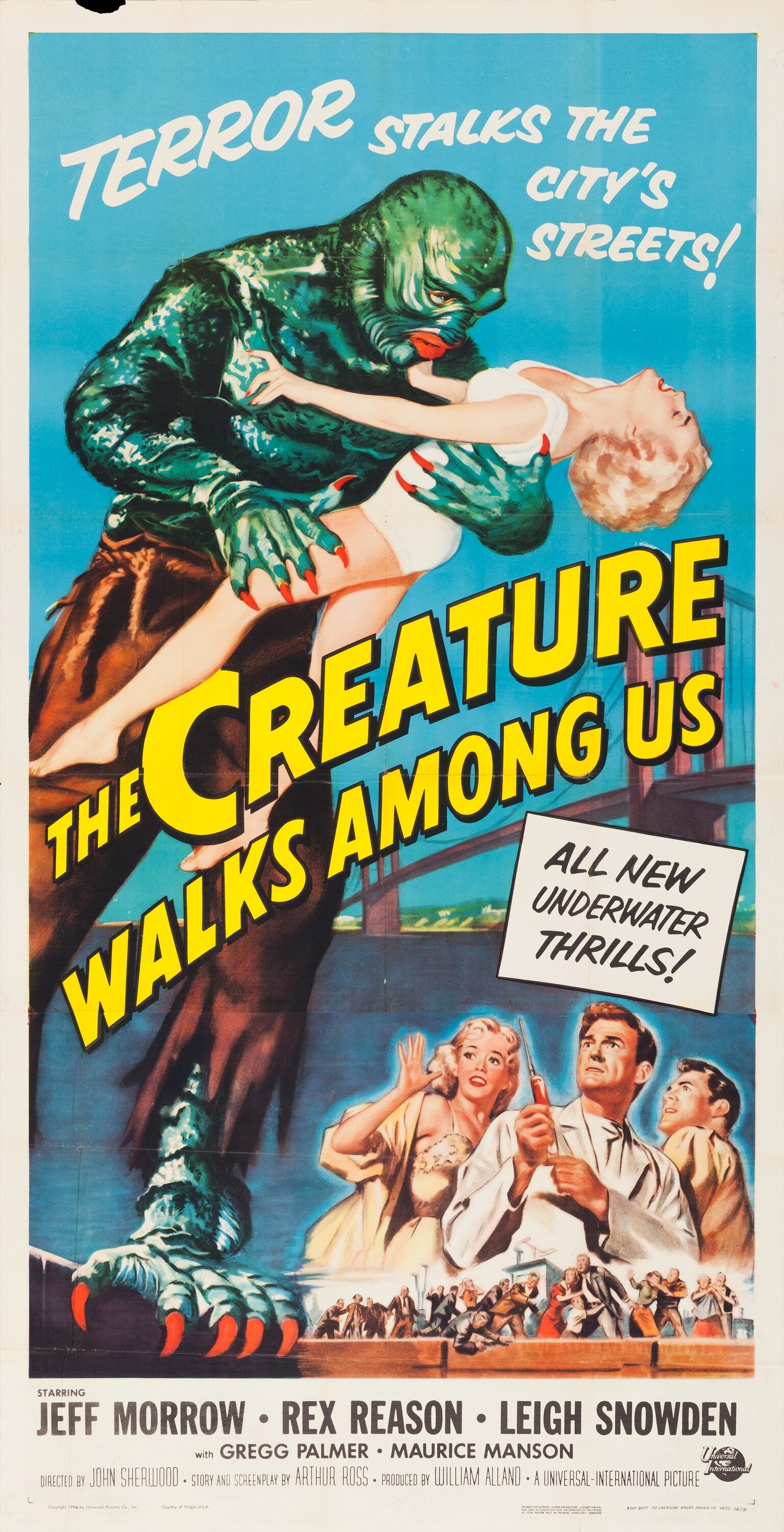 The Creature Walks Among Us (Universal International, 1956). Three