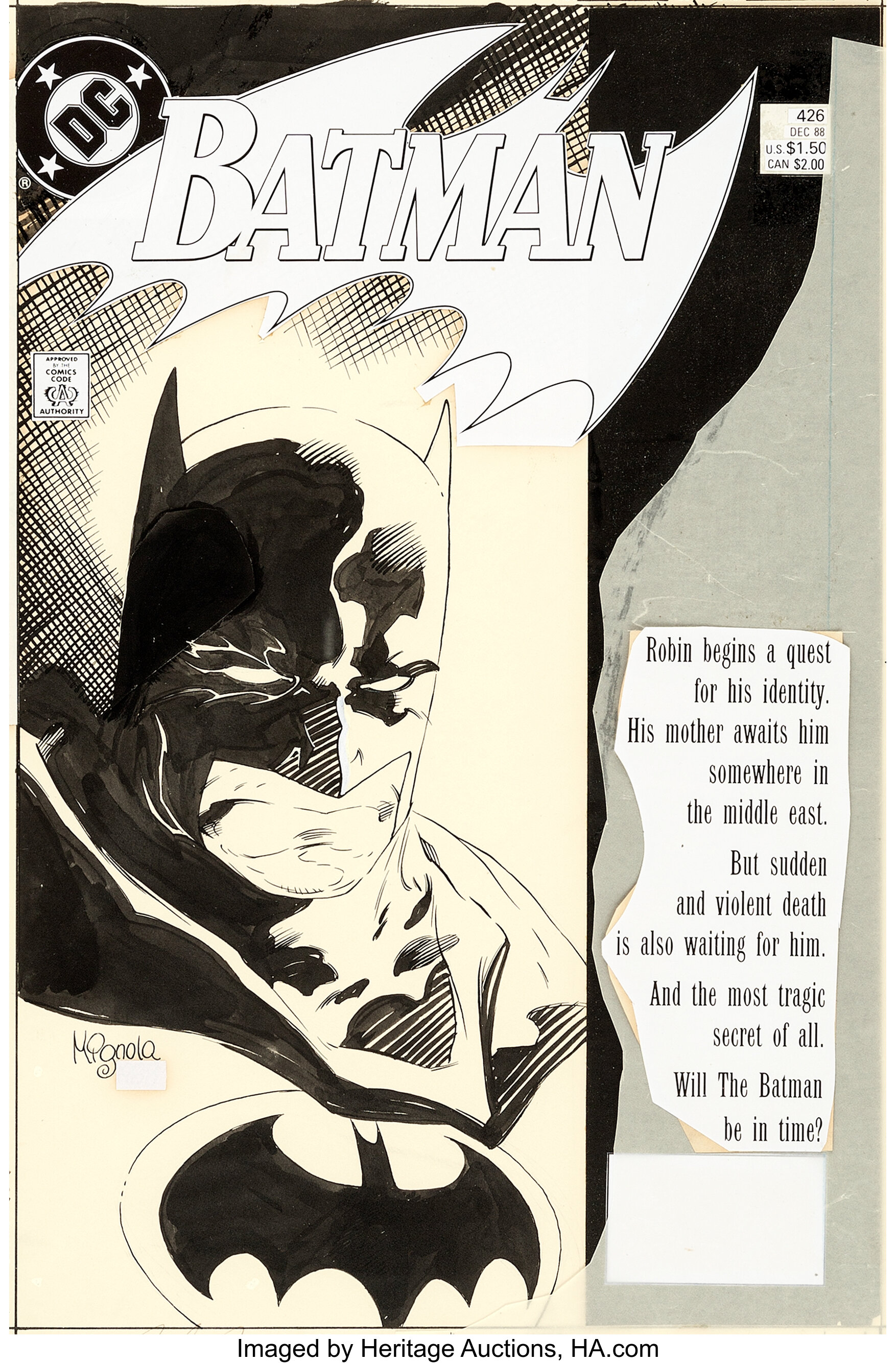 Mike Mignola Batman #426 Cover 