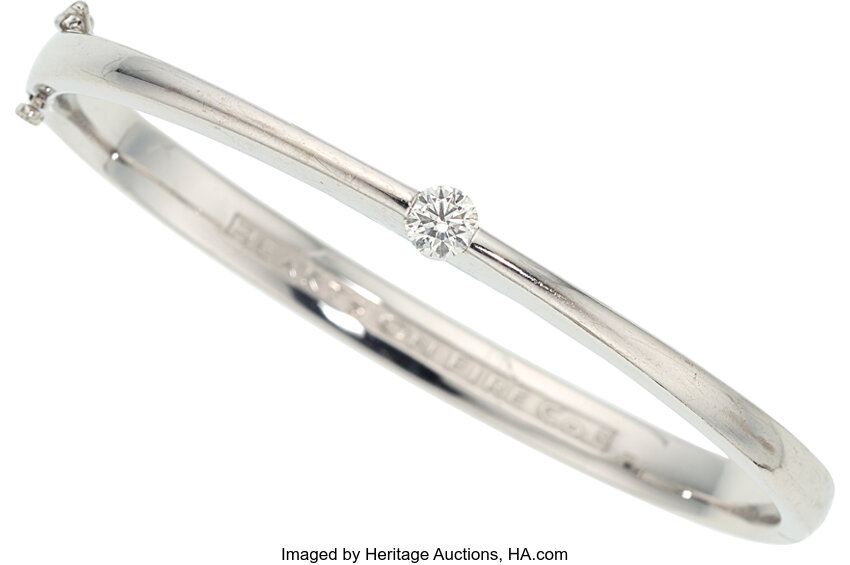 Les Ardentes Bangle, White Gold And Diamonds - Categories