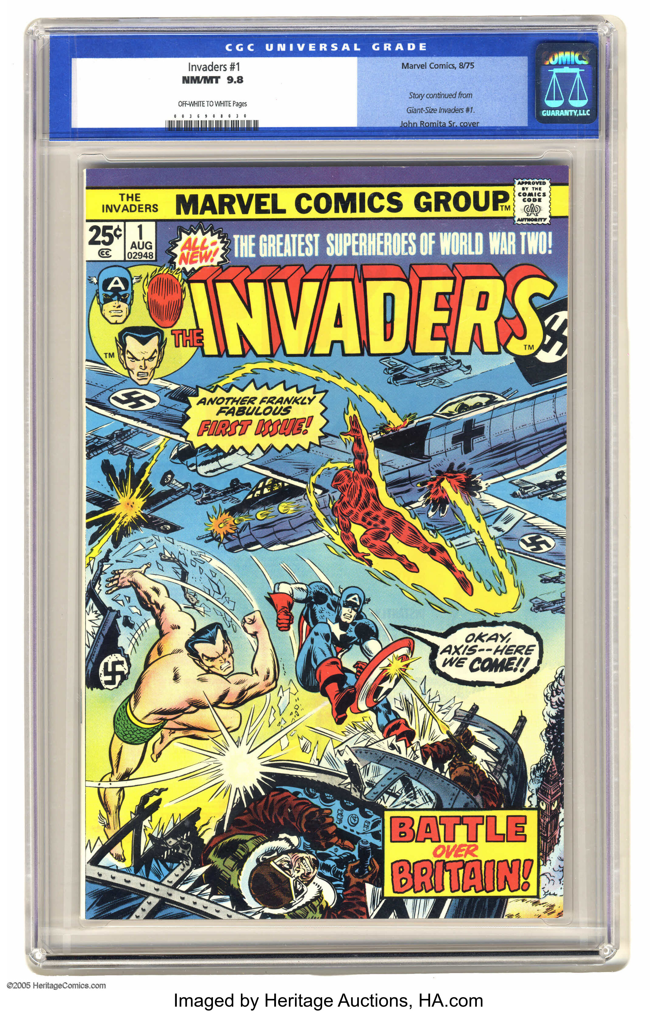 Invaders #7 Values and Pricing, Marvel Comics