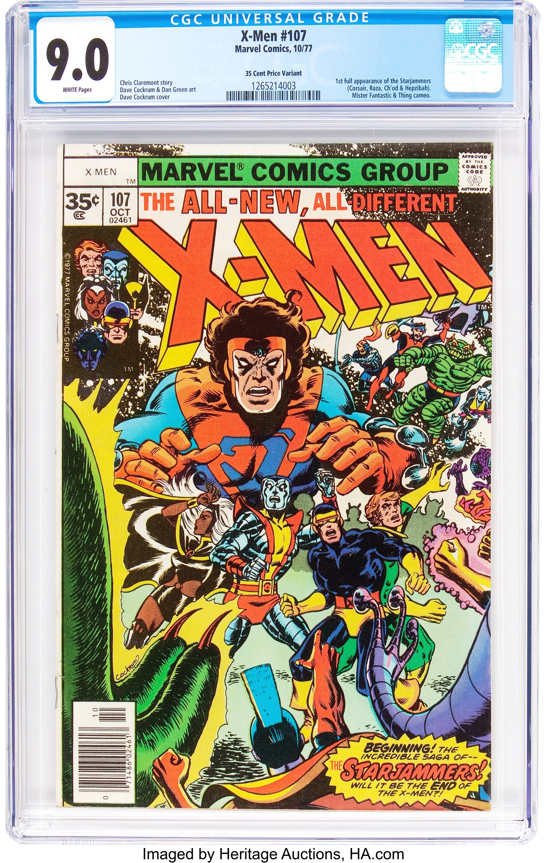 X Men 107 35 Cent Price Variant Marvel 1977 Cgc Vf Nm 9 0 White Lot Heritage Auctions