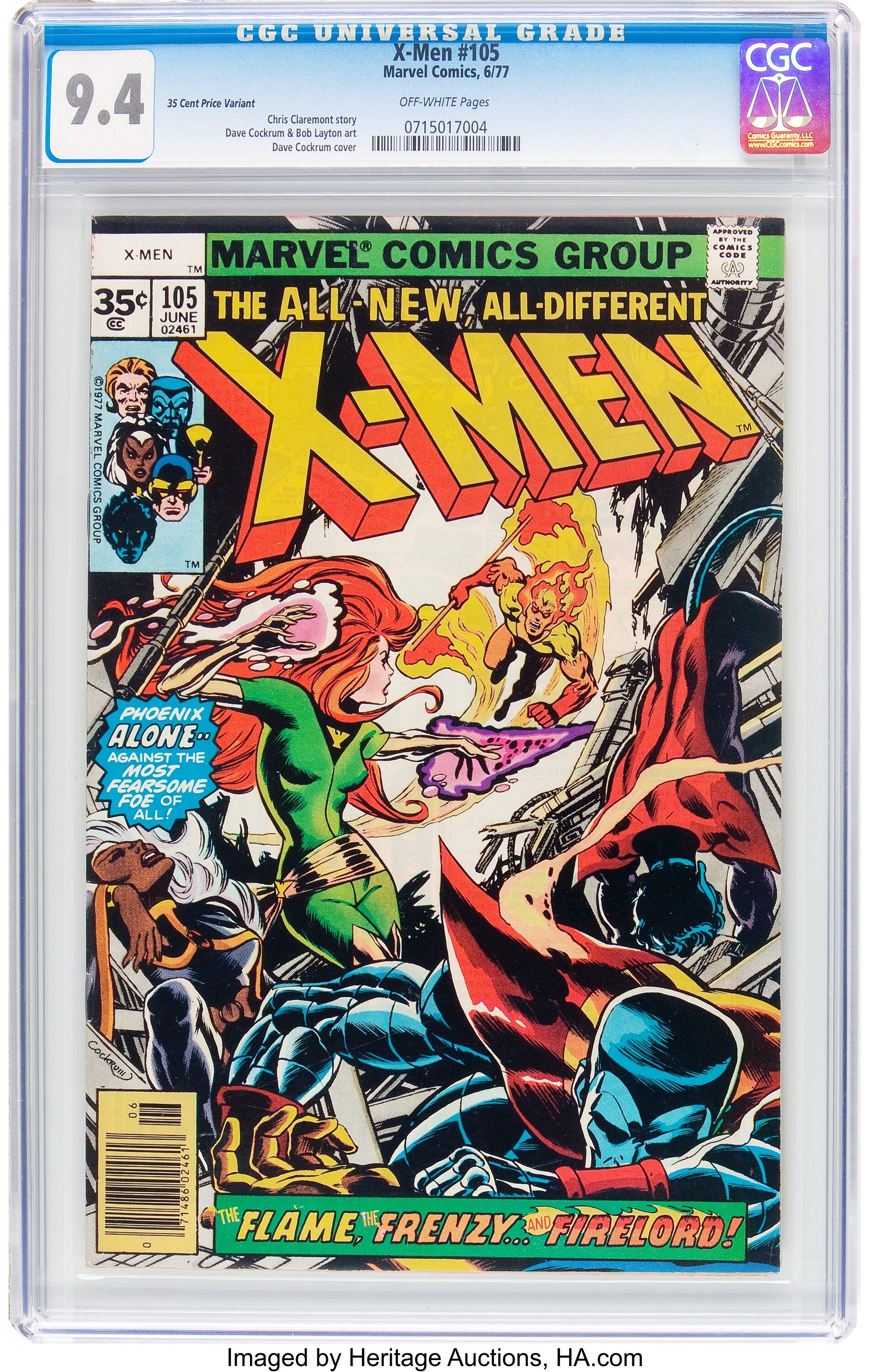 X Men 105 35 Cent Price Variant Marvel 1977 Cgc Nm 9 4 Lot Heritage Auctions