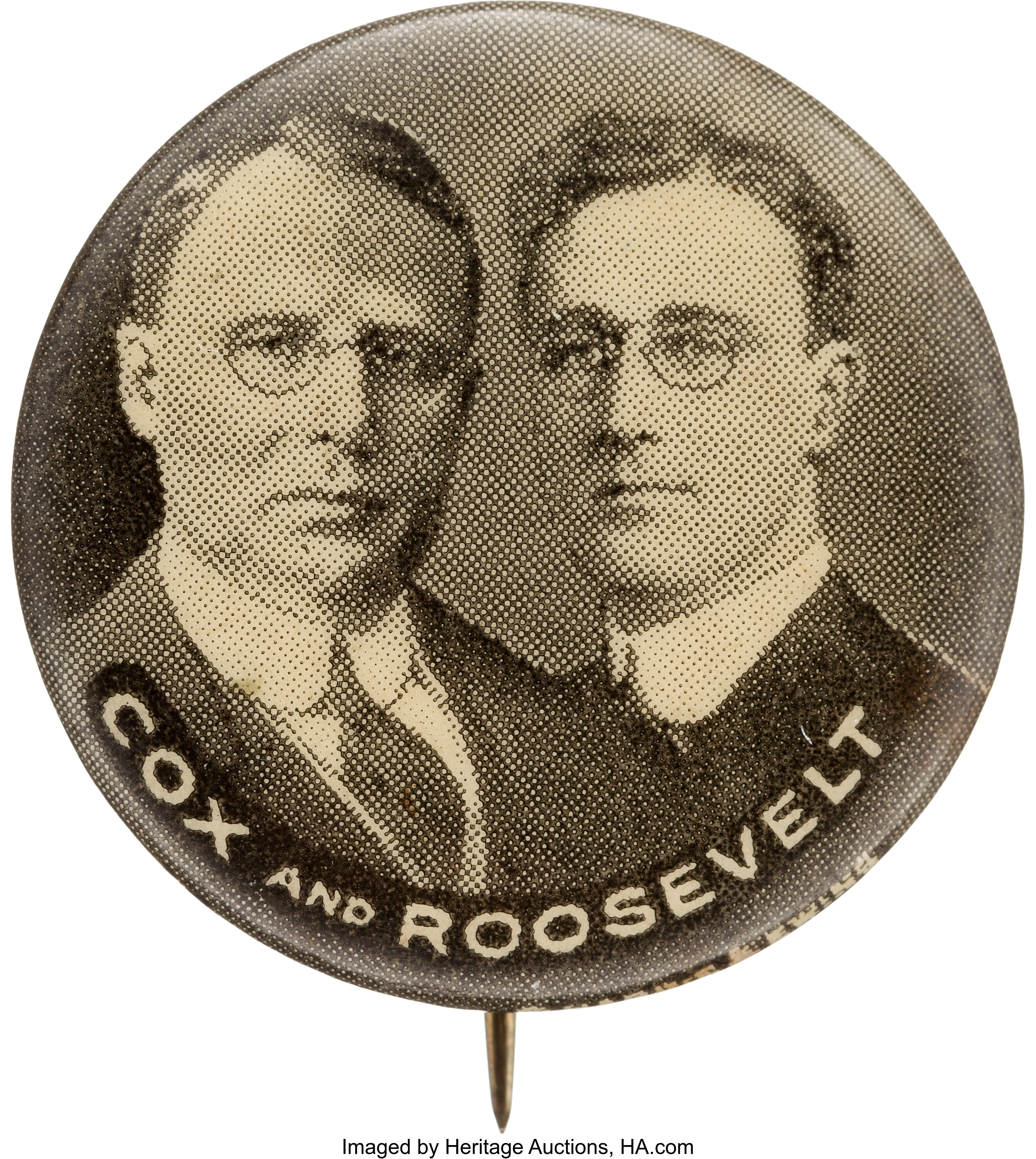 Cox Roosevelt The Holy Grail Jugate Button For These 1920 Lot 