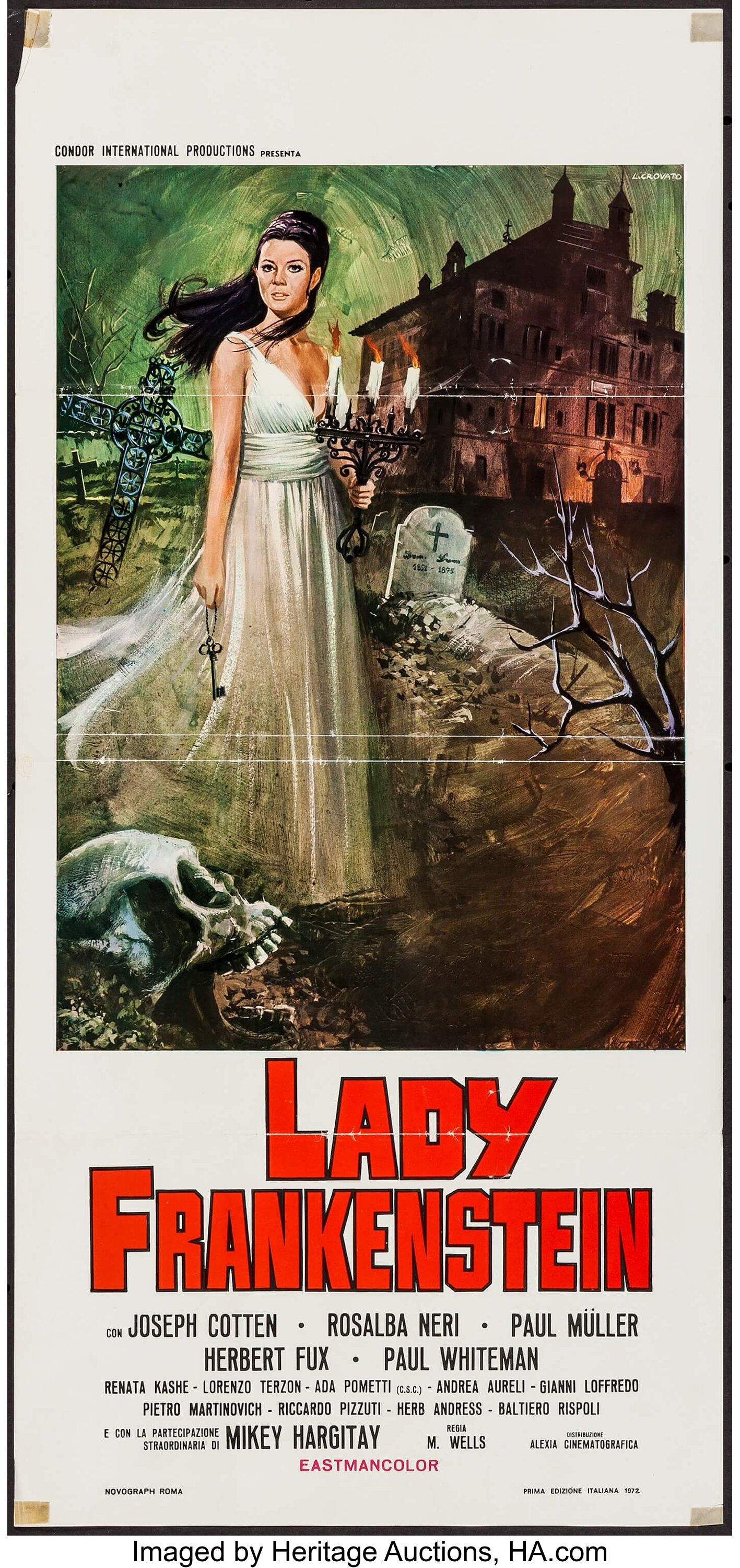 Lady Frankenstein New World 1972 Italian Locandina 13 X 27 Lot Heritage Auctions