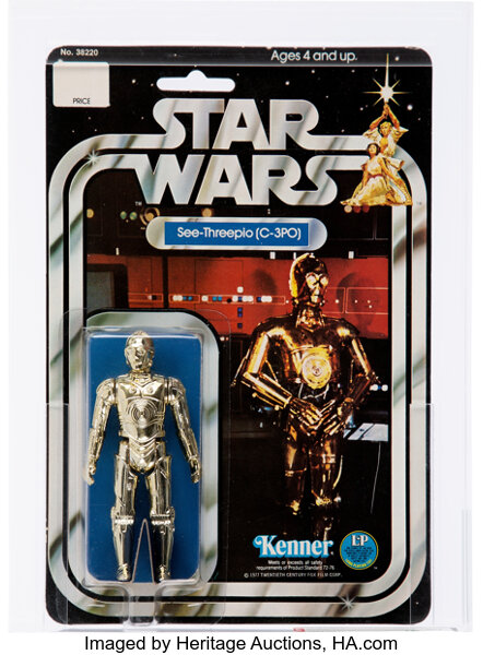 Star Wars - C-3PO 12 Back-B Action Figure (Kenner, 1978) AFA 90