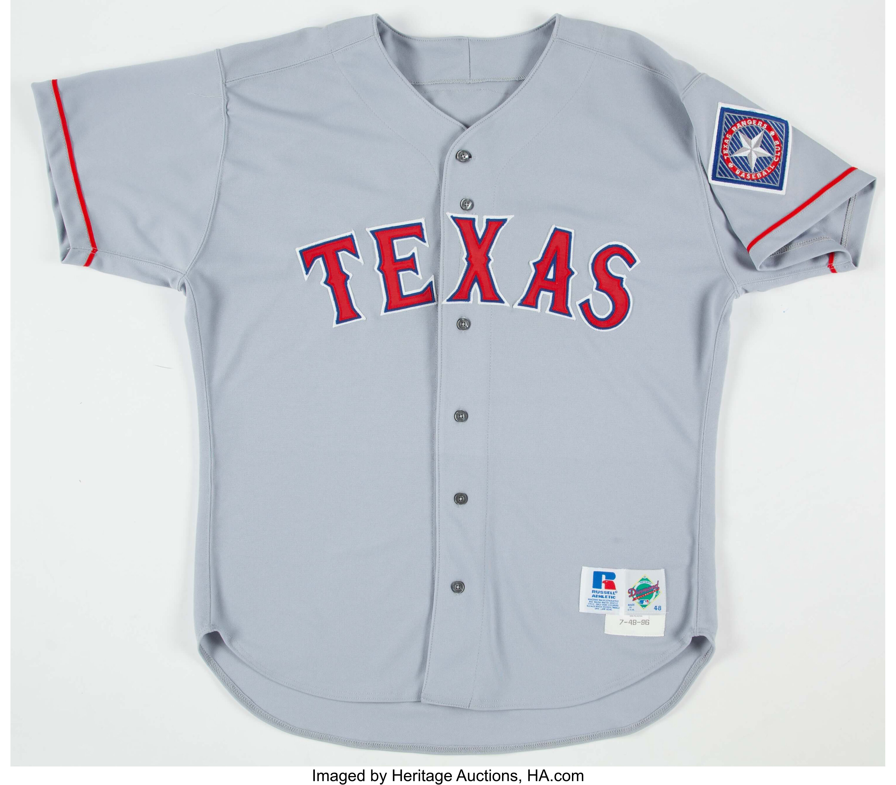 1995-99 Texas Rangers Game Issued Grey Jersey 46 DP22155