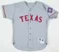 Lot Detail - 2000 Ivan Rodriguez Game Used Texas Rangers Blue Alternate  Jersey