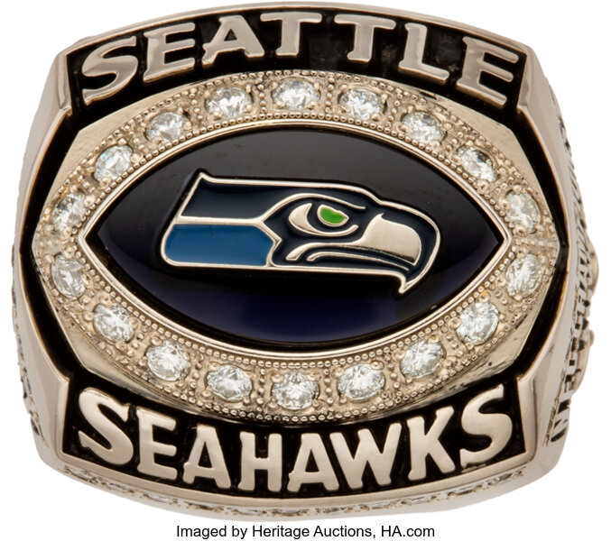 Customized Seattle Seahawks NFL NFC Championship Rings Set Wooden Disp