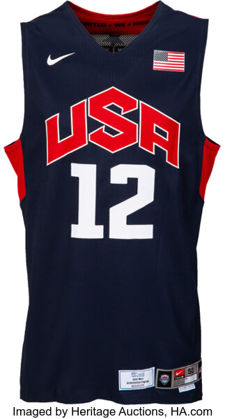 12 James Harden Game Worn Usa Basketball Team Jersey Used 4 19 Lot Heritage Auctions