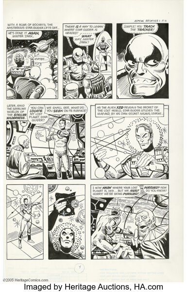 Original Comic Art:Complete Story, Steve Ditko, Tom Mandrake, and Fred Carrillo - Astral Frontier #1 Complete Unpublished Story, Group of 3 (Whitman, 1982). Fr...