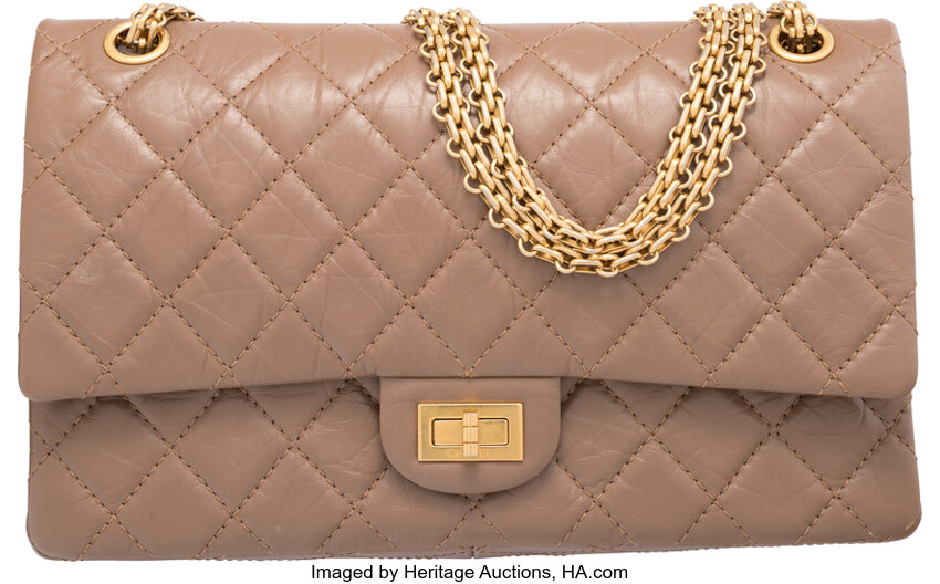 Chanel Taupe Quilted Calfskin Leather Reissue 226 Double Flap Bag | Lot  #58024 | Heritage Auctions