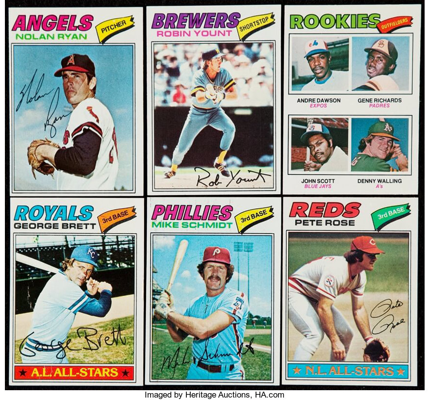 1977 Topps Baseball Card Complete Set Ryan Dawson Yount Brett Rose