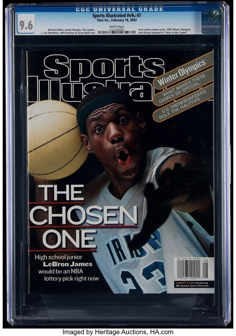 2002 LeBron James Rookie Sports Illustrated CGC 9.6.. , Lot #43210