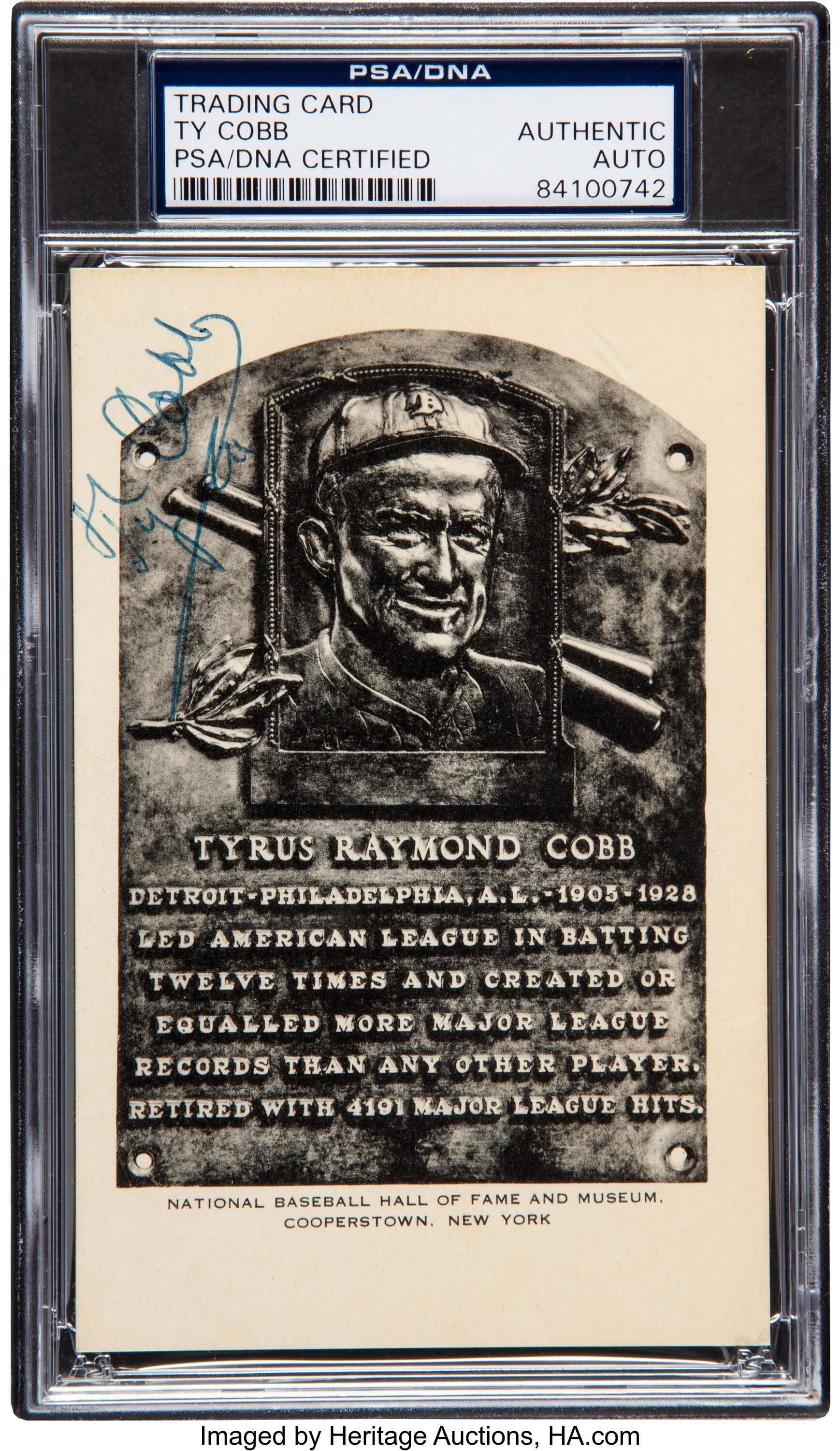 Cobb, Ty  Baseball Hall of Fame