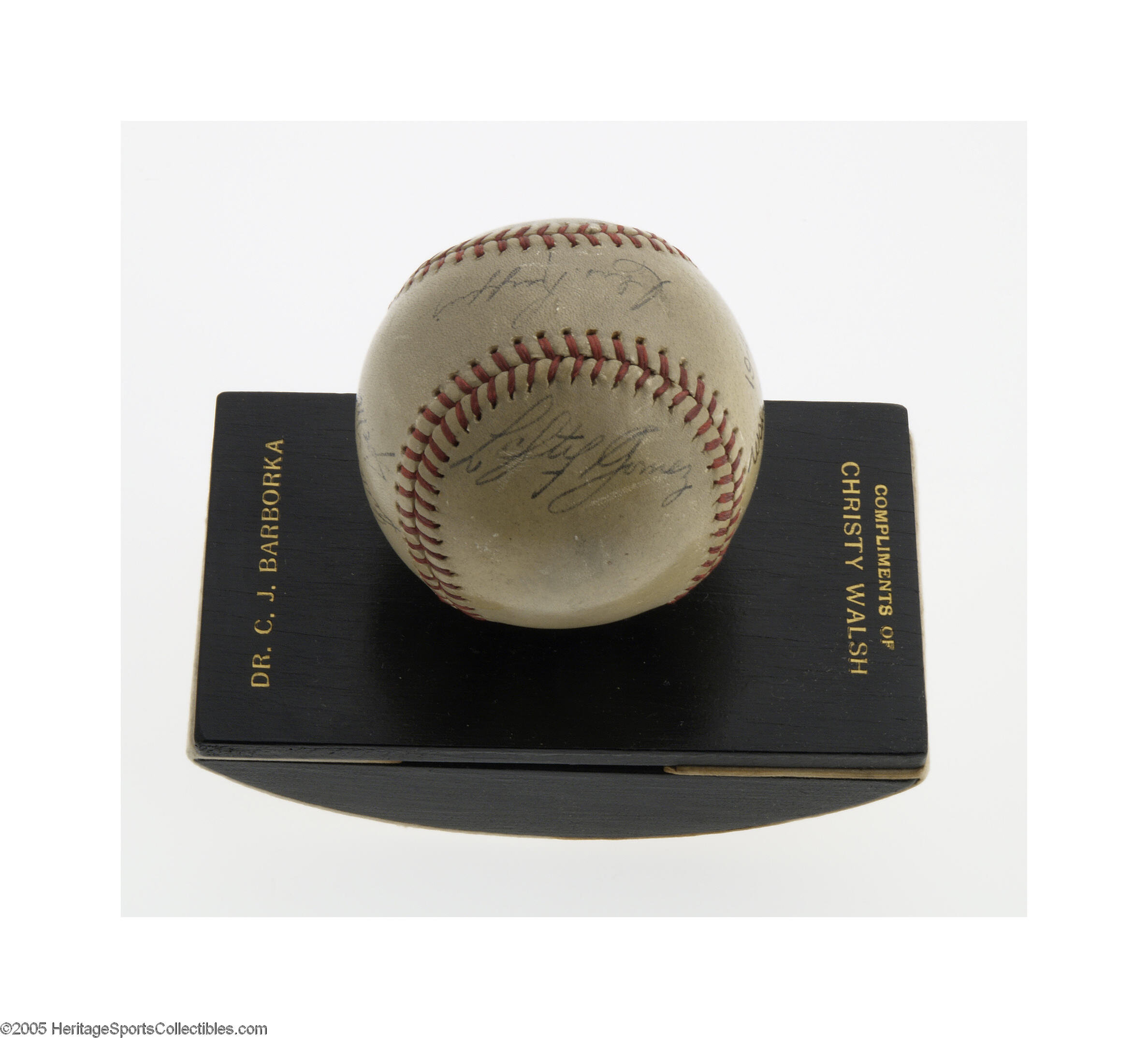 1941 New York Yankees Team Signed Baseball From Christy Walsh The
