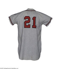 1962 Warren Spahn Milwaukee Braves Game Worn Jersey with LOA from