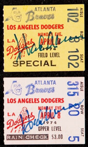 1974 Eddie Mathews Atlanta Braves Game Used Home Jersey MEARS A10
