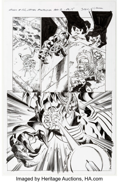 Original Comic Art:Panel Pages, Mark Bagley, John Dell, and Scott Hanna Venom #156 StoryPage 15 Original Art (Marvel, 2017)...