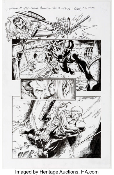 Original Comic Art:Panel Pages, Mark Bagley, John Dell, and Scott Hanna Venom #156 StoryPage 16 Original Art (Marvel, 2017)...