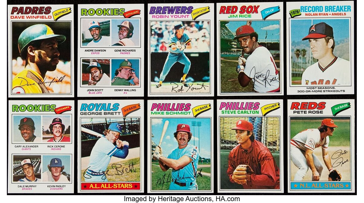 1977-topps-baseball-high-grade-complete-set-660-baseball-lot