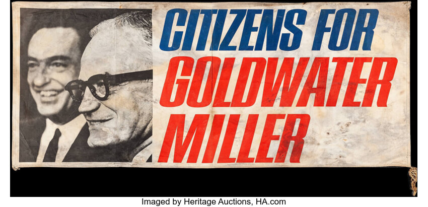 Citizens for Goldwater-Miller (1964). Canvas Political Banner | Lot #51284  | Heritage Auctions