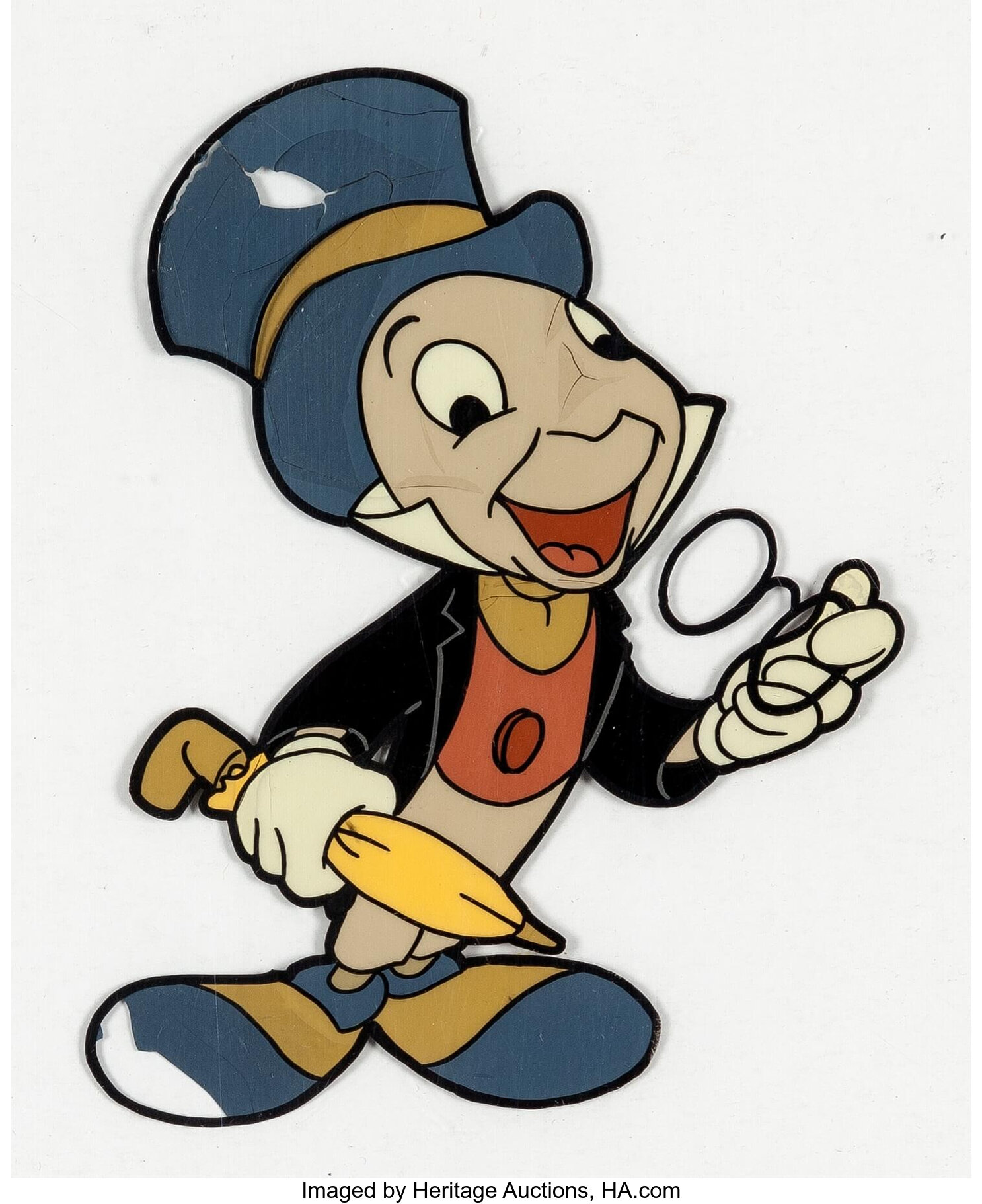 Jiminy Cricket Production Cel Walt Disney C 1950s 60s Lot