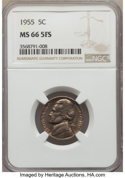 1955 offers Denver nickel full steps